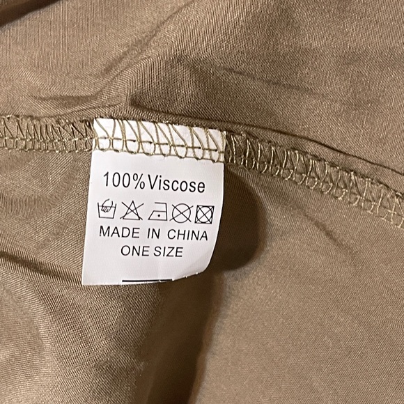 Brown Floral Embroidered Long Kimono Duster Robe Festival Boho Lagenlook OS - Picture 9 of 9